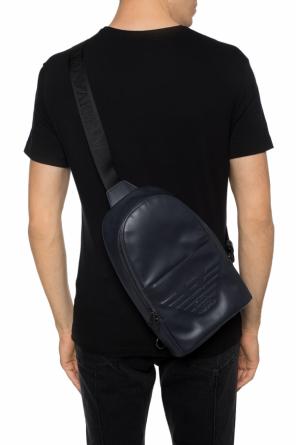 Logo-embossed one-shoulder backpack, zdjęcie 2 Logo-embossed one-shoulder backpack od Emporio Armani